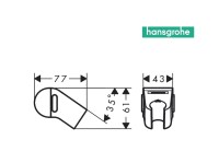 MEDIDAS SOPORTE DUCHA DESLIZANTE WALLSTORIS HANSGROHE